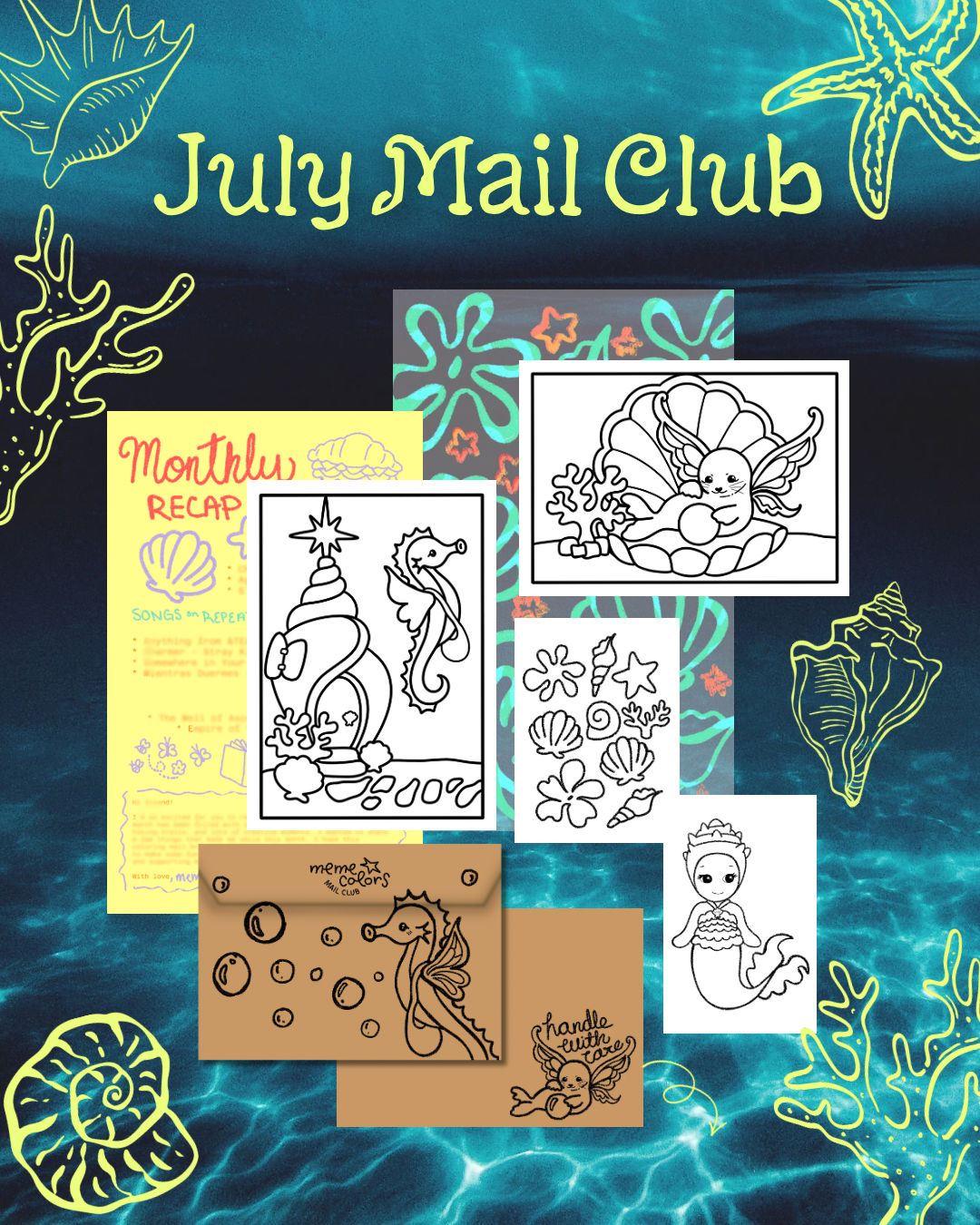 Coloring Mail Club (pages tier)