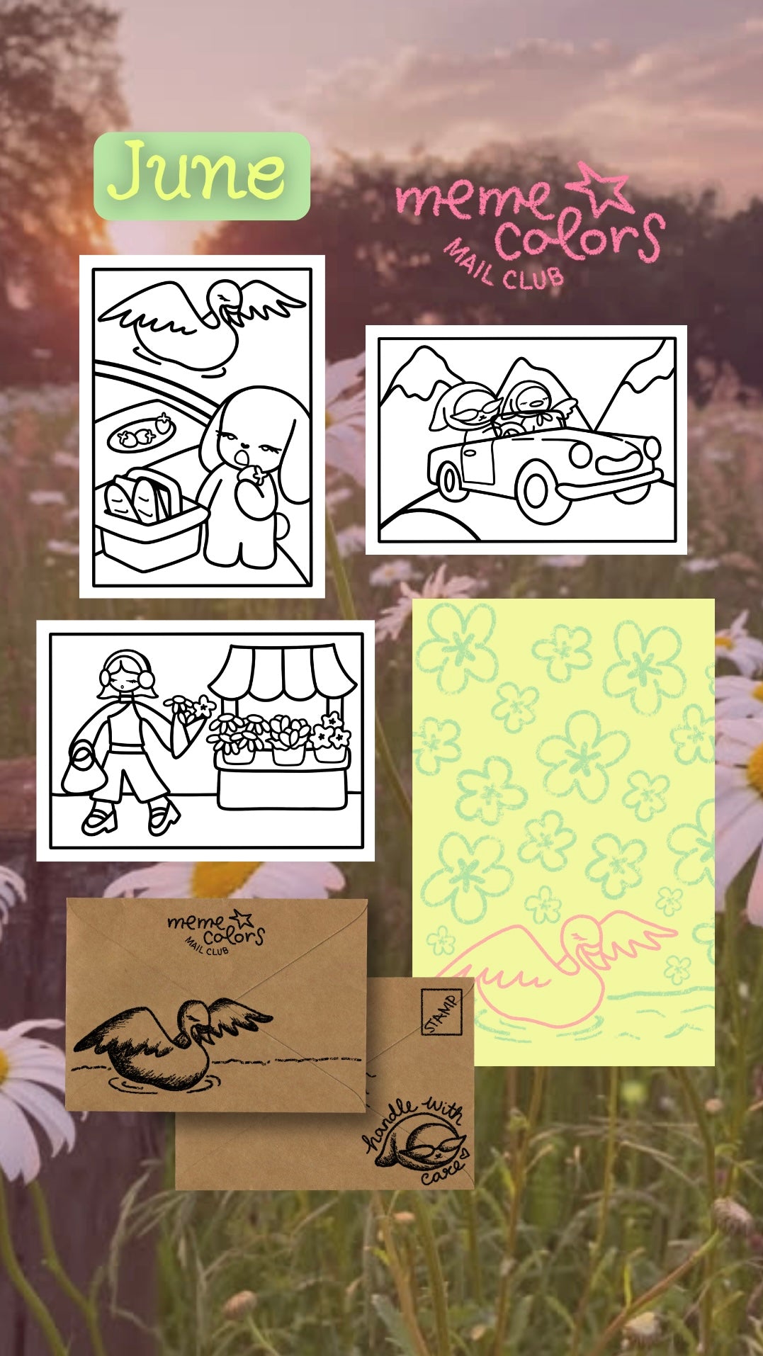 Coloring Mail Club (pages tier)